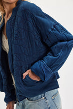 Load image into Gallery viewer, Free People Rose Zip-Up Sweatshirt/Indigo