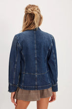 Load image into Gallery viewer, Free People We The Free Imogene Denim Officer Jacket /Ensign Wash