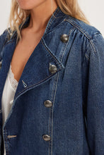 Load image into Gallery viewer, Free People We The Free Imogene Denim Officer Jacket /Ensign Wash