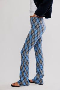 Free People Chloe Knit Pants/Periwinkle Combo