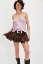 Load image into Gallery viewer, Free People FP One Third Charm Shine Mini Skirt /French Chocolate