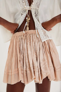 Free People FP One Third Charm Shine Mini Skirt/Blush