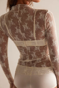 Free People Lady Lux Layering Top /Evening Creme