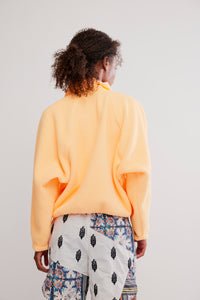 Free People Hit The Slopes Fleece Jacket/Neon Clementine
