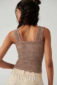 Free People Love Letter Cami/ark Mushroom