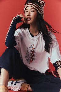 Free People Inspire Buti Logo Tee/White Combo