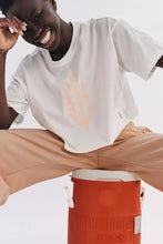 Load image into Gallery viewer, Free People Inspire Buti Logo Tee/White Pastel Peach Combo