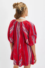 Load image into Gallery viewer, Free People Bop Around Romper/Seaside Stripe Red Combo