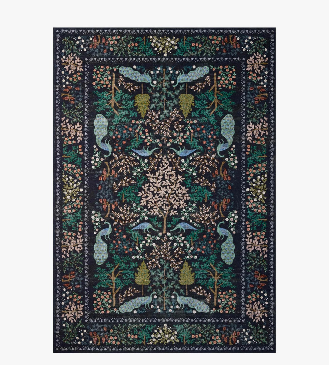 Rifle Paper x Loloi Canopy Collection /Charcoal