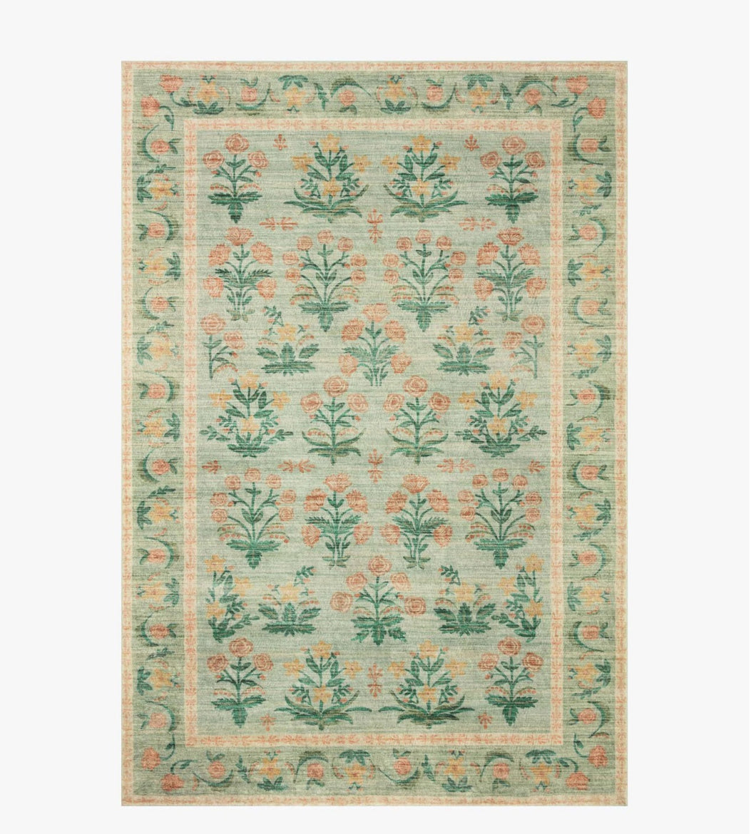 Rifle Paper X Loloi Rug Eden Collection Mughal Rose Power Loomed Rug/