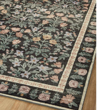 Load image into Gallery viewer, Rifle Paper X Loloi Rugs Eden CollectionMughal Garden Power Loomed Rug/Black