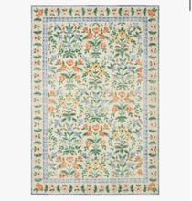 Load image into Gallery viewer, RiflePaper X Loloi Rugs Eden Collection Mughal Garden Power Loomed Rug/Cream
