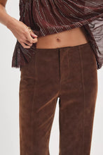 Load image into Gallery viewer, Free People We The Free Glow Up Vegan Suede Pants/Shaved Chocolate