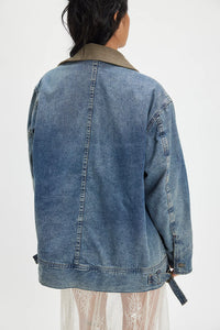 Free People We The Free Sweet Talk Denim Barn Coat/Century Wash