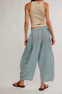 Free People Quinn Striped Pants/Prep Rouge Combo