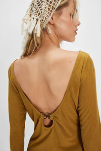 Free People Riley Tee/Dried Tobacco