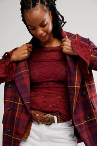 Free People Lace Layering Long Sleeve/Cabrenet