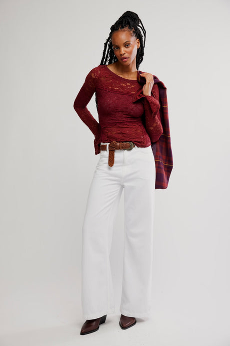 Free People Lace Layering Long Sleeve/Cabrenet