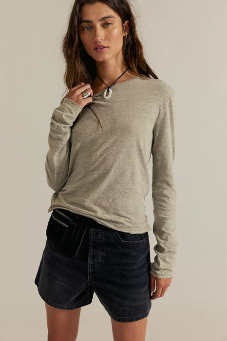 Free People We The Free Nova Long-Sleeve Tee Caiman