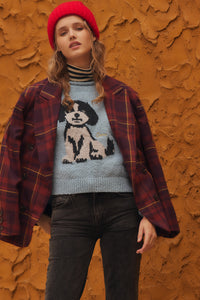 Free People Story Book Sweater/Clear Skies Combo