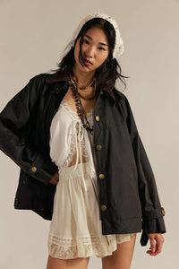Free People We The Free Cori Waxed Jacket/Olive