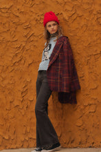 Load image into Gallery viewer, Free People Dean Double-Breasted Blazer/ Plum Combo