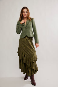Free People Whip Smart Blazer/Forest Green