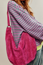 Load image into Gallery viewer, Free People Roma Suede Tote Bag/Fushia