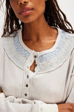 Load image into Gallery viewer, Free People Holly Henley/ Heather Grey Combo
