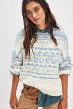 Load image into Gallery viewer, Free People Dani Pattern Sweater/Cloud Combo