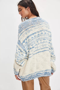Free People Dani Pattern Sweater/Cloud Combo
