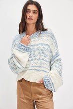 Load image into Gallery viewer, Free People Dani Pattern Sweater/Cloud Combo