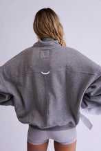 Load image into Gallery viewer, Free People On Your Mark Logo Mock Neck Pullover/Heather Grey Combo