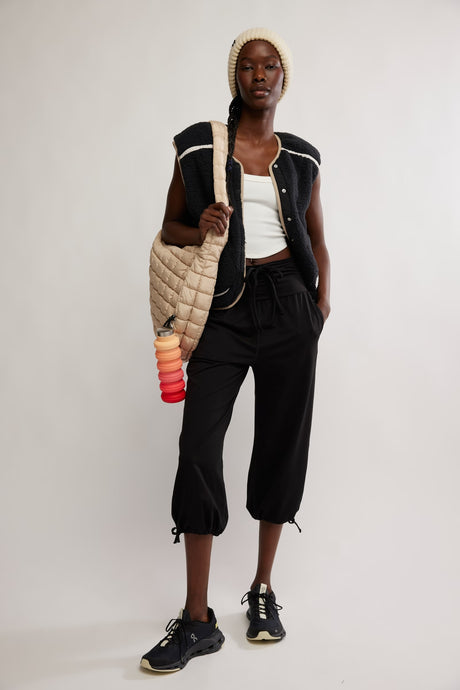 Free People Mountain High Fleece Vest/Black
