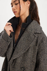 Free People Ari Wool Peacoat/Black