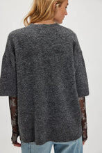 Load image into Gallery viewer, Free People Margot Sweater Tee/Charcoal Heather