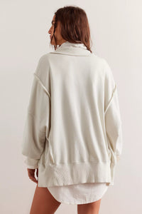 Free People We The Free Camden Henley Sweatshirt/Grey Opal