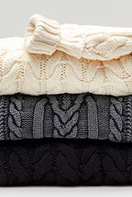 Load image into Gallery viewer, Free People Frankie Cable Sweater/Black