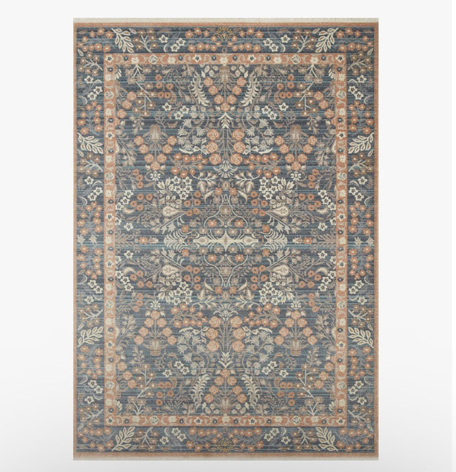 Rifle Paper X Loloi Holland Lotte Power Rug/ Navy