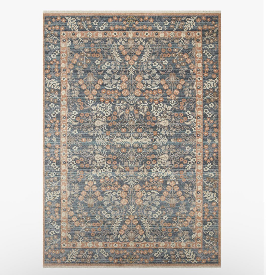 Rifle Paper X Loloi Holland Lotte Power Rug/ Navy