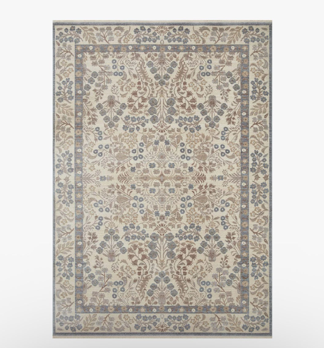 Rifle Paper X Loloi Holland Lotte Power-Loomed Rug /Stone