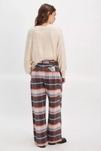 Load image into Gallery viewer, Free People Buckle Back Plaid Trouser/Brown Combo