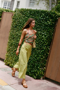 Free People Demi Cotton-Linen Pants/Palma