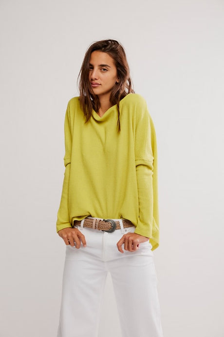 Free People We The Free Latte Blues Solid Thermal/ Acacia