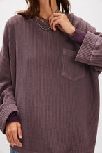 Load image into Gallery viewer, Free People We The Free Dawson Pocket Thermal/  Chocolate Grape