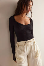 Load image into Gallery viewer, Free People Dynamic Duo Long Sleeve/Black
