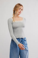 Load image into Gallery viewer, Free People Oh My Darling Long Sleeve/Heather Grey