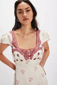 Free People Haven Midi Dress/Swan Combo