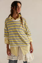 Load image into Gallery viewer, Free People We The Free Clean Rugby Tee/Yellow Combo