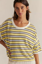Load image into Gallery viewer, Free People We The Free Clean Rugby Tee/Yellow Combo